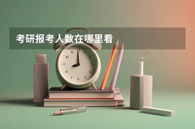 考研报考人数在哪里看