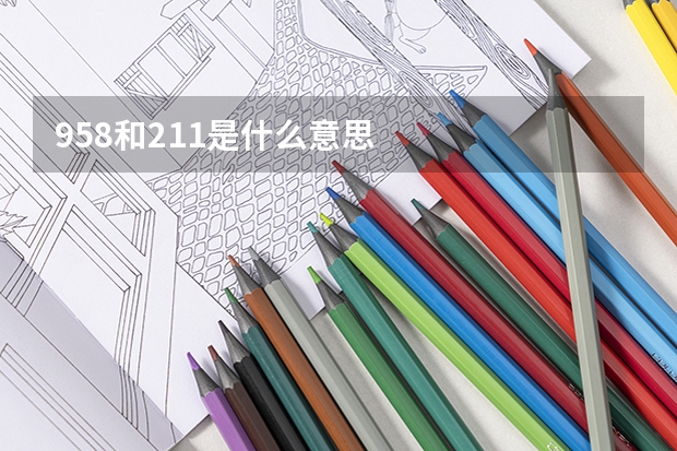 958和211是什么意思