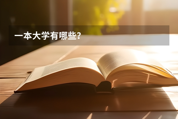 一本大学有哪些？