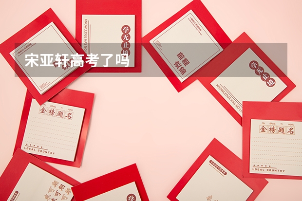 宋亚轩高考了吗