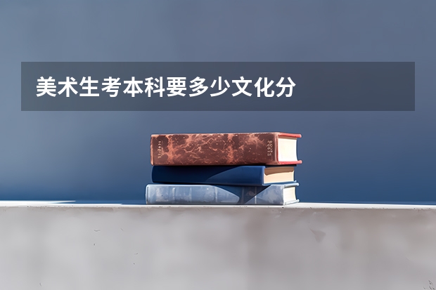 美术生考本科要多少文化分