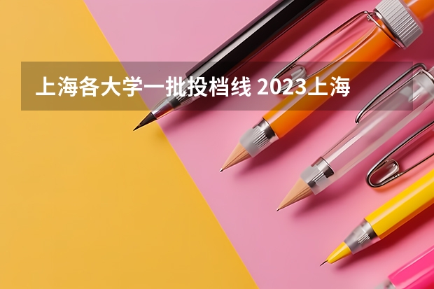 上海各大学一批投档线 2023上海各院校投档分数线