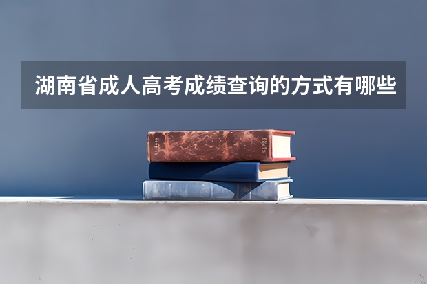 湖南省成人高考成绩查询的方式有哪些?