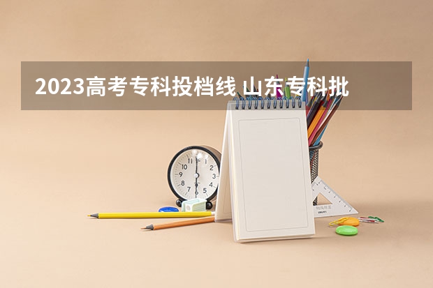 2023高考专科投档线 山东专科批投档线