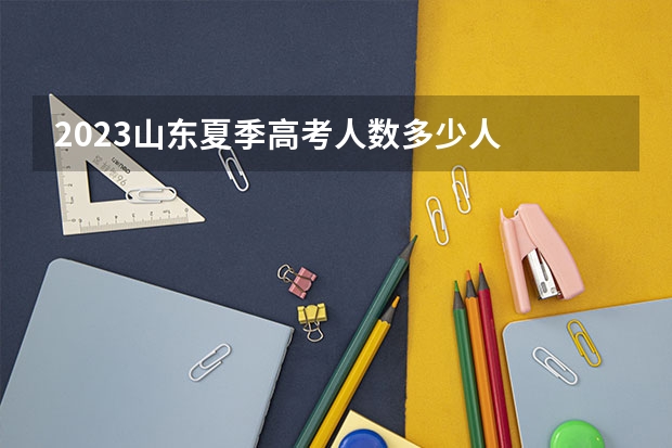 2023山东夏季高考人数多少人