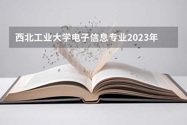 西北工业大学电子信息专业2023年考研的分数线 西北工业大学2023考研录取分数线