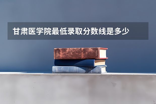 甘肃医学院最低录取分数线是多少