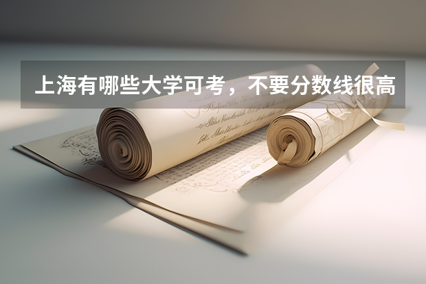 上海有哪些大学可考,不要分数线很高的