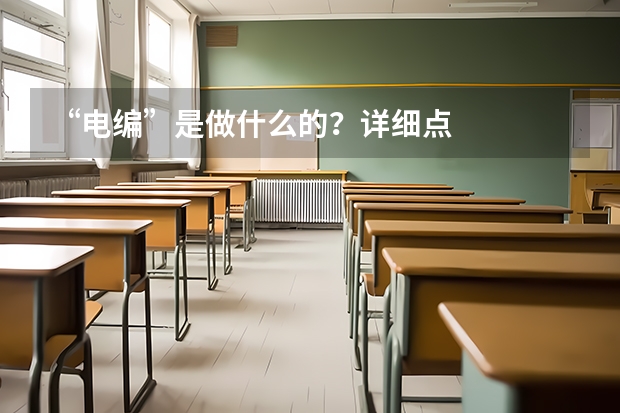 “电编”是做什么的?详细点..