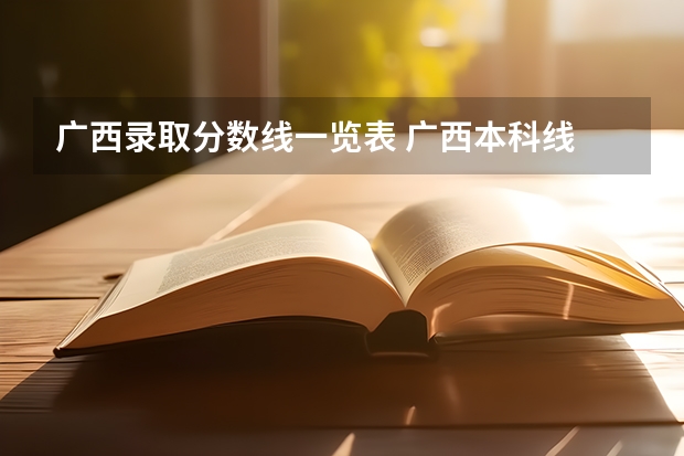 广西录取分数线一览表 广西本科线
