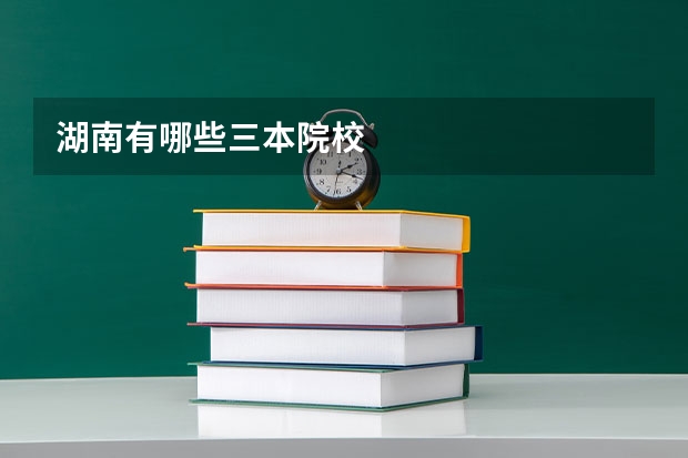 湖南有哪些三本院校