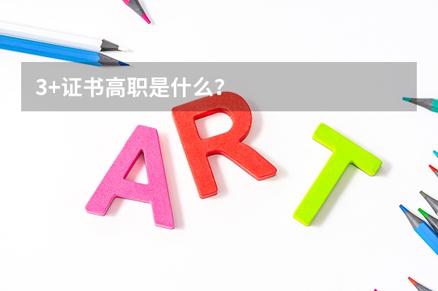 3+证书高职是什么？