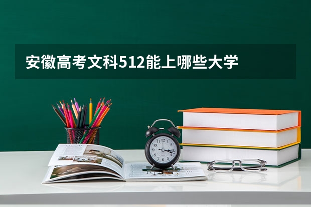 安徽高考文科512能上哪些大学