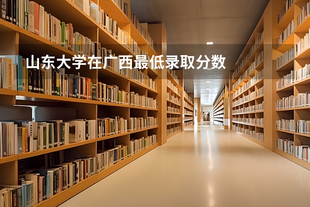 山东大学在广西最低录取分数