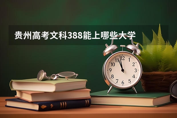贵州高考文科388能上哪些大学