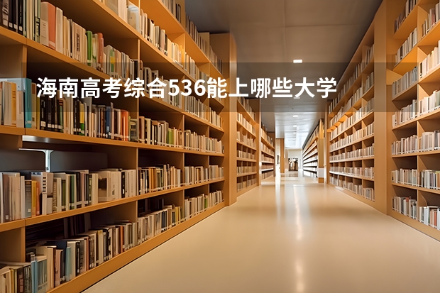 海南高考综合536能上哪些大学