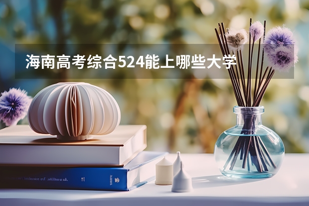 海南高考综合524能上哪些大学