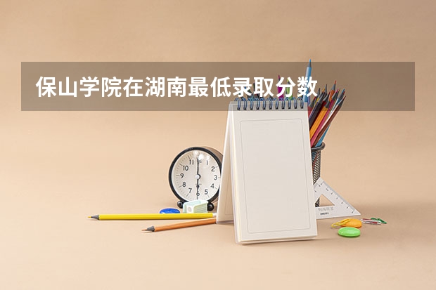 保山学院在湖南最低录取分数