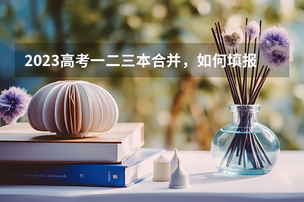 2023高考一二三本合并,如何填报志愿?