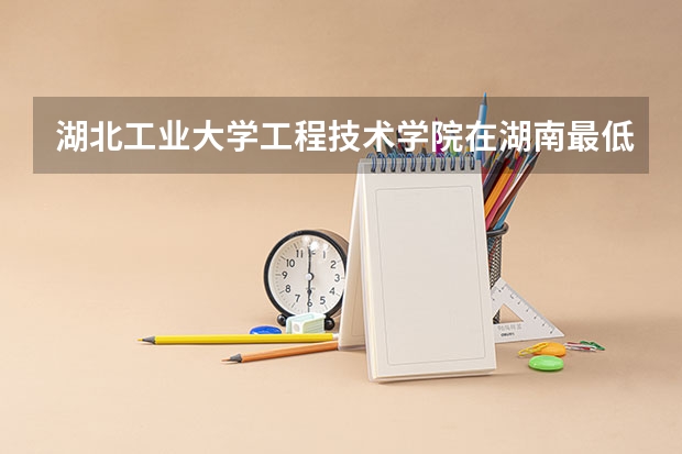 湖北工业大学工程技术学院在湖南最低录取分数