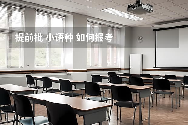 提前批 小语种 如何报考