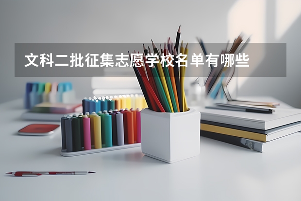 文科二批征集志愿学校名单有哪些