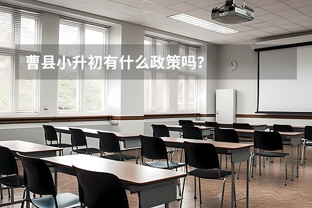 曹县小升初有什么政策吗?