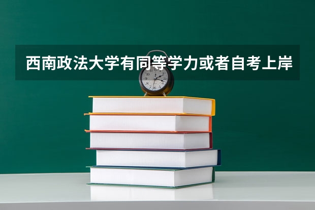 西南政法大学有同等学力或者自考上岸的吗?