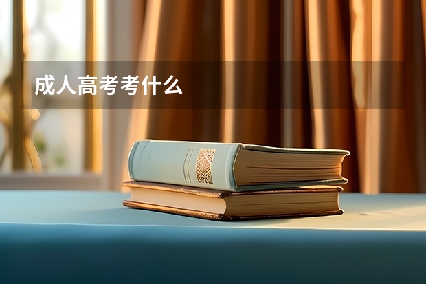 成人高考考什么