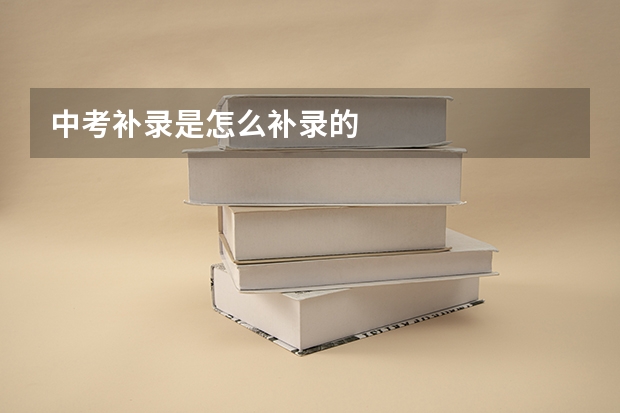 中考补录是怎么补录的