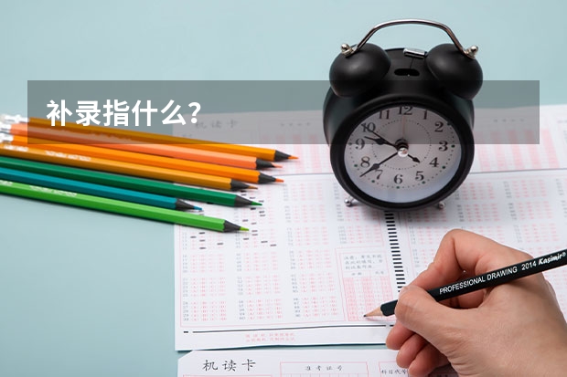 补录指什么？