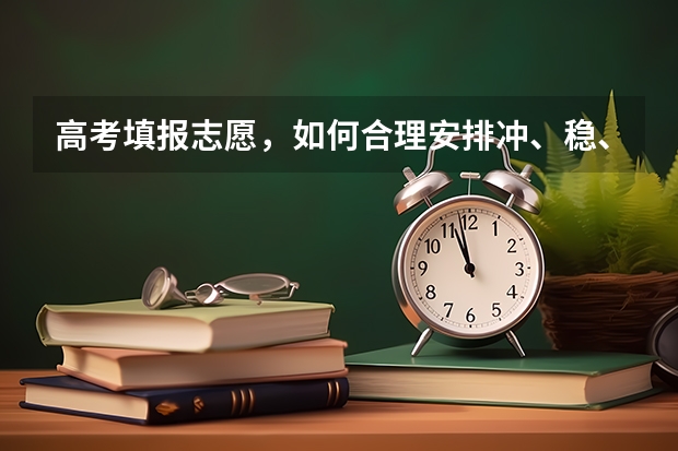 高考填报志愿,如何合理安排冲、稳、保三档?