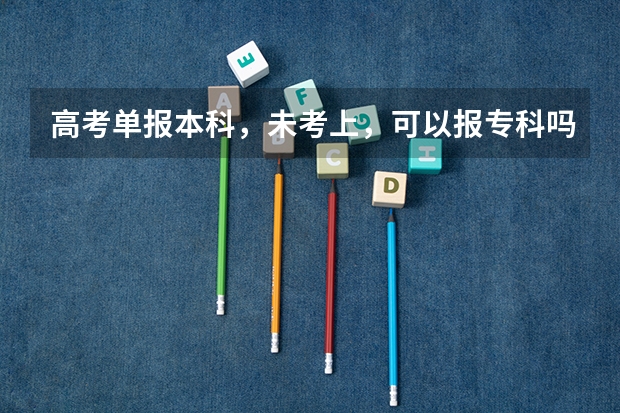高考单报本科,未考上,可以报专科吗。我语数英297分,能上什么样的专科?