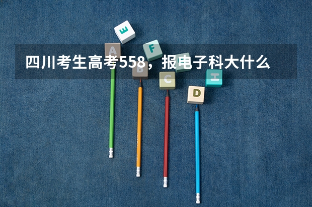 四川考生高考558,报电子科大什么专业呀