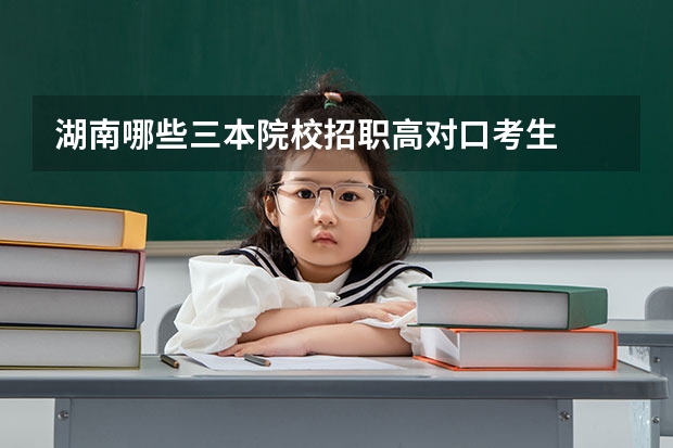 湖南哪些三本院校招职高对口考生