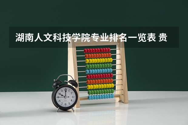 湖南人文科技学院专业排名一览表 贵阳人文科技学院最好的专业