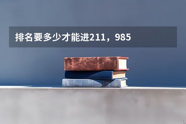 排名要多少才能进211,985