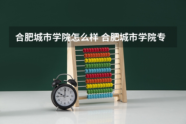 合肥城市学院怎么样 合肥城市学院专业和录取分数线介绍